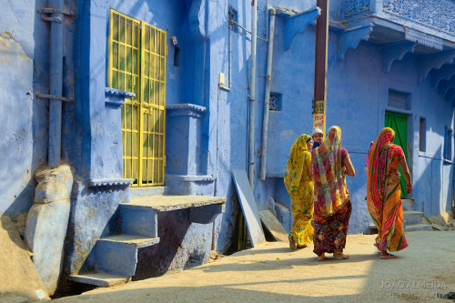 Bundi streets by All Rights Reserved Women on colorful saris at the backstreets of Bundi See more ph