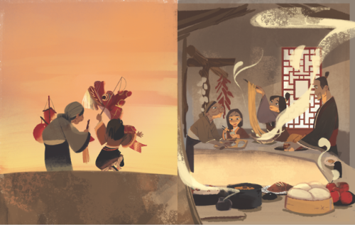 mmcoconut:It’s out!I illustrated for Disney’s MULAN book “Mulan’s Lunar New Year”, (you can see the 