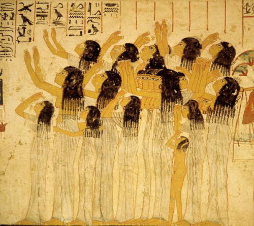 Mourning WomenDetail of a wall painting depicts mourning women, from a funeral procession of Ramose.