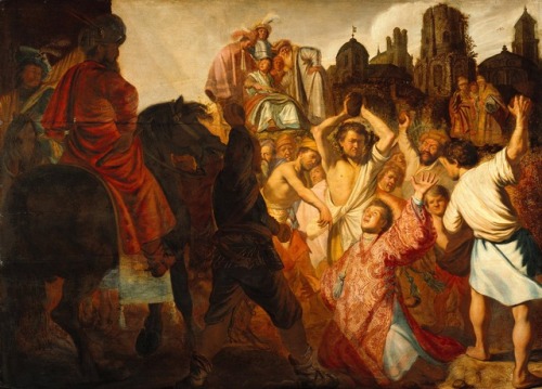 The Stoning of Saint Stephen, by Rembrandt Harmenszoon van Rijn, Musée des Beaux-Arts, Lyon.