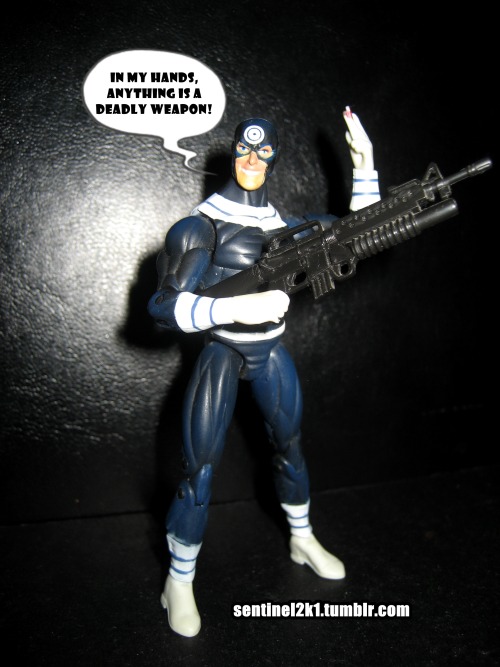 Marvel Universe: BullseyeAnother early Hasbro Universe figure. If you’re familiar with the original 