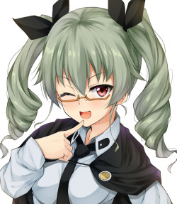 anchovy (girls und panzer) drawn by kuragari - Danbooru