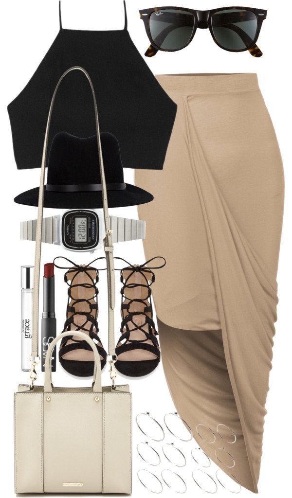 styleselection:  Outfit with a midi skirt by ferned featuring a rose perfumeRag bone