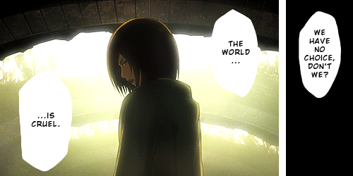 apintofoxymoron:   Shingeki no Kyojin - Episode 24 / Chapter 32, read from right to left.  I’m pretty pissed off and sad right now so I decided to fix this scene. Damn it. 