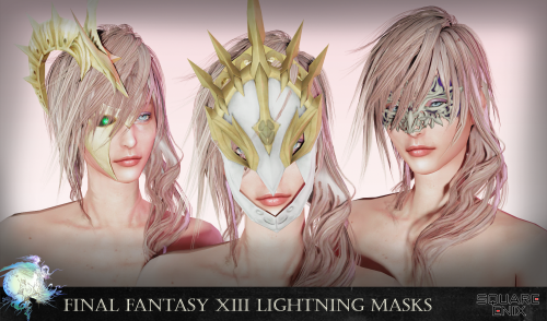 Final Fantasy XIII Lightning Masksextracted from original game by loriscangini dejamo converted by m