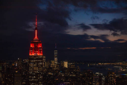 The Empire State Building Illuminated for MarsPerseveranceThe Empire State Building is illuminated i