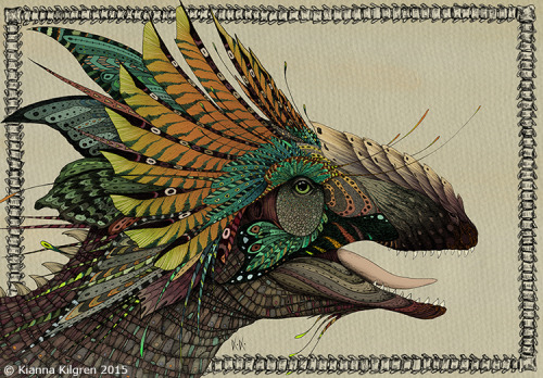 Decorated dinosaurs - Chasmosaurus, Olorotitan, Dilophosaurus and GiganotosaurusFacebook | Instagram