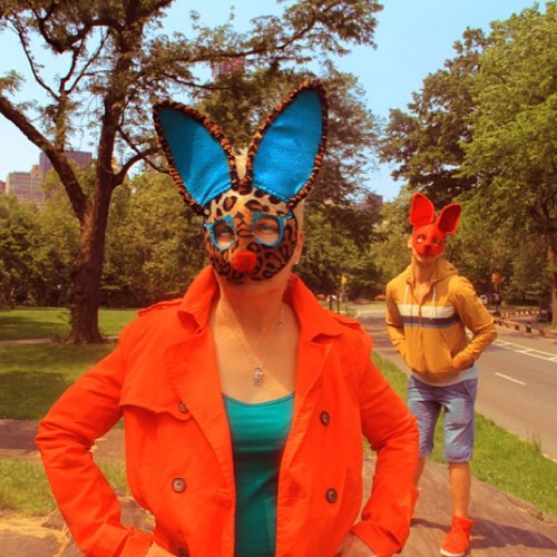 Happy Mothers Day! Feat my “MaMa Bunny” today <3 Here’s my Mom Gladys Bunny Honey! - June 2012 #alexanderguerra #mothersday #mymom #masked #mask #bunny #rabbit #nyc #nyny #centralpark