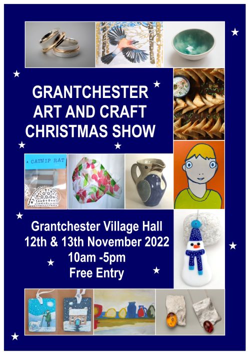 Looking forward to the weekend and seeing everyone again, chatting about our work over hot drinks and delicious homemade cakes (Cash only for refreshments). Start your Christmas shopping early. We all have new work so plenty of gifts for all.