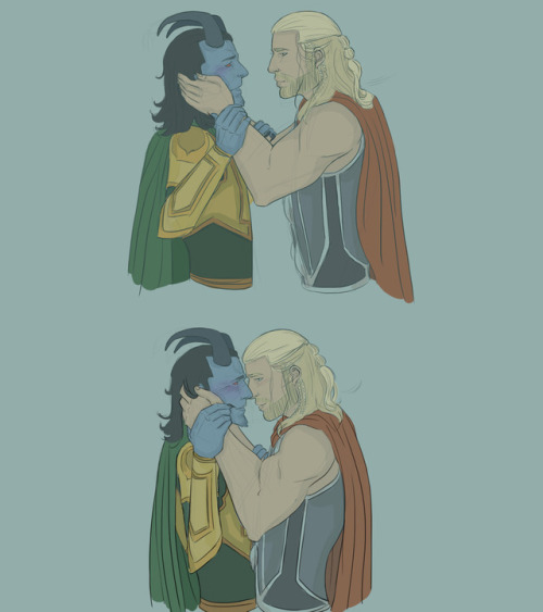 xeauxghough:these freaking idiots. all i need in life is for one scene where loki thinks being jotun