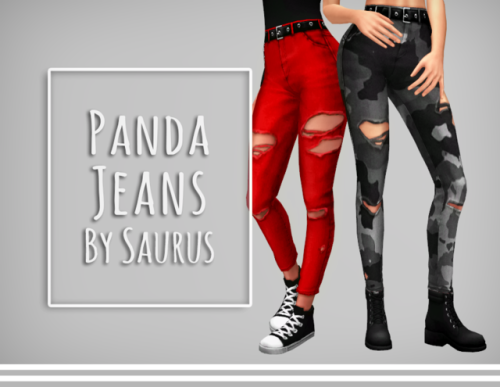 saurussims: Punk it Up Jeans Set What was meant to be a simple(ish) gender/frame conversion got a li