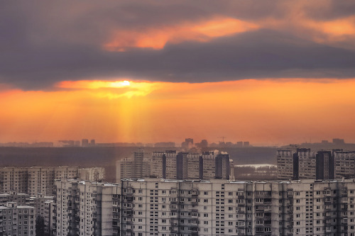 Sunset over Moscow suburbs | Russia- More Russian posts