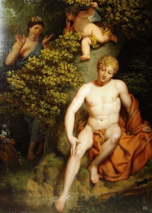 hadrian6:1stdibs : Narcissus. 1815-30. Pierre Joseph Celestin Francois. French. 1759-1851. oil 