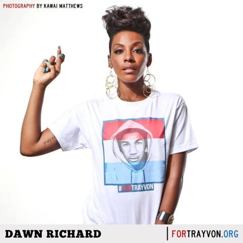 airphilosophy:  Actress Meagan Good, Model Eva Marcille, Singer/Songwriter Kevin McCall Jr., Actress/Director Vanessa Bell Calloway and Singer/Songwriter Dawn Richard all stand ‪#‎forTrayvon‬ | Photography by Air Philosophy | Get your shirt +