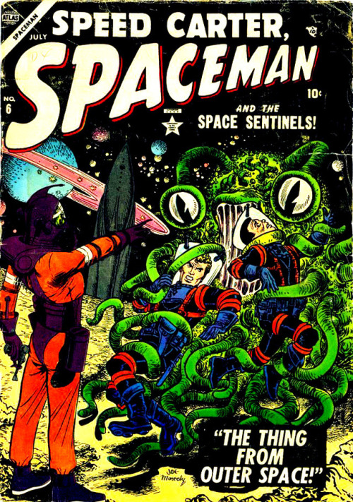 Joe Maneely (1926-1958) cover, ‘Speed Carter, Spaceman #6’, Marvel-Atlas, July 1954