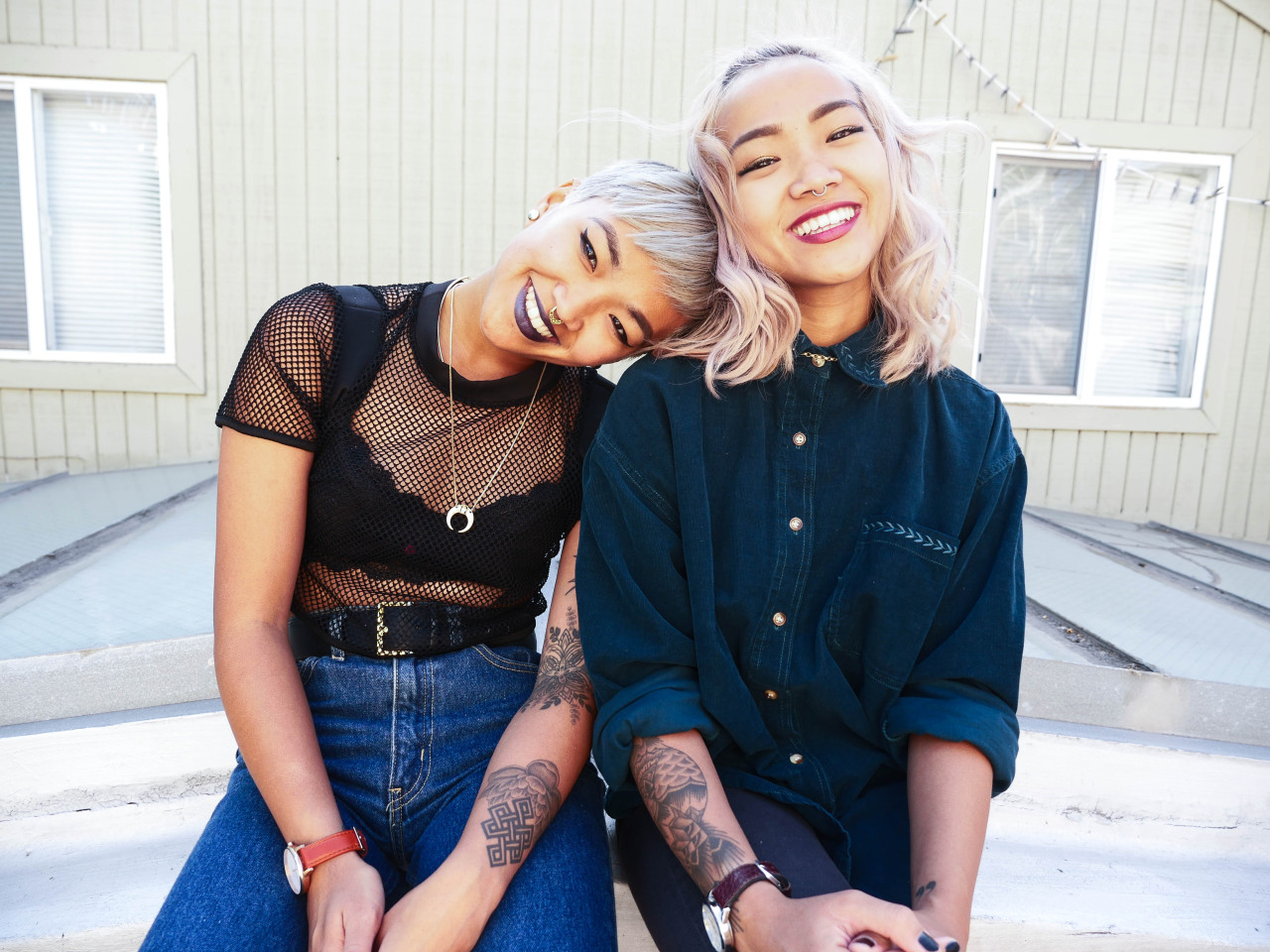 tran-twins:  Pastel Twins in SF.Sally &amp; Nancy 