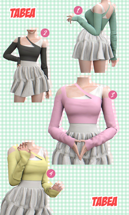  [tabea]Layered crop Top· 12  Swatches· NEW MESH· TOP·  Do not re-upload·  Do not re-edit /  recolor
