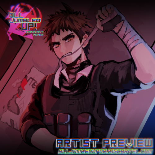  『PAGE PREVIEW: @moochisun  』★ Gabby’s Illustration featuring Ultimate Soldier!Hajime Hinata will be