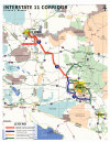 Map of Proposed Interstate 11 which would connect Phoenix and Las Vegas.