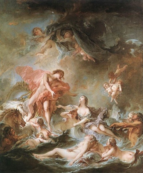 c0llar-bones:The Setting of the Sun - François Boucher -1752