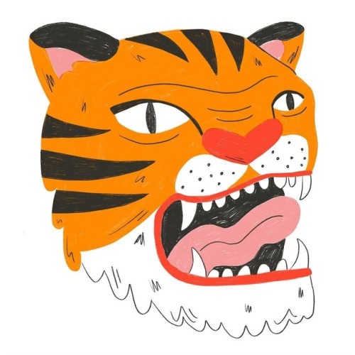 Tú lo que quieres… | @tesssmithroberts. . . .. . . #illustration #drawing #design #tiger 