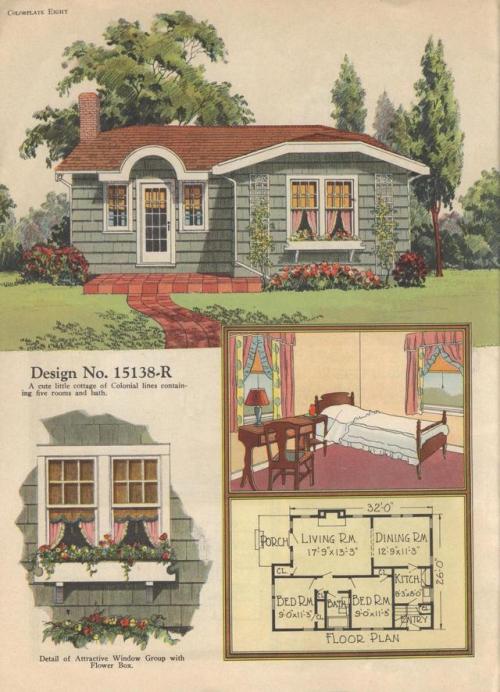 ColorKeed Home Plans (1927) - Design No. 15138-R