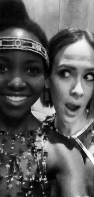 fionagoddess:  Lupita Nyong’o &amp; Sarah Paulson - MET Gala 2014 