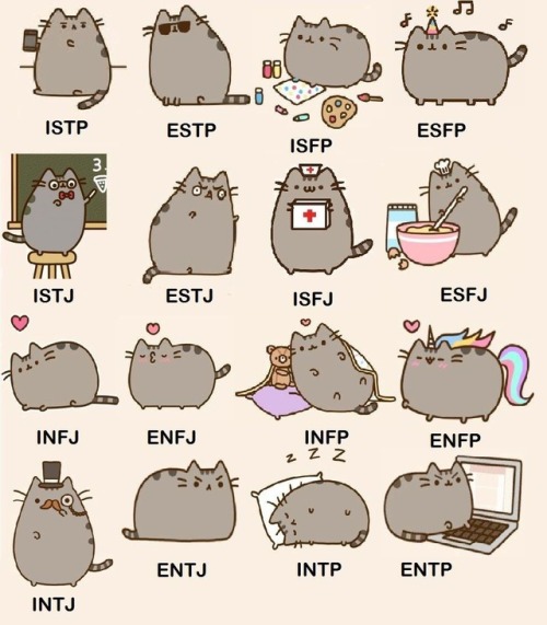 highly-fragile:Mbti types as moods of pusheen
