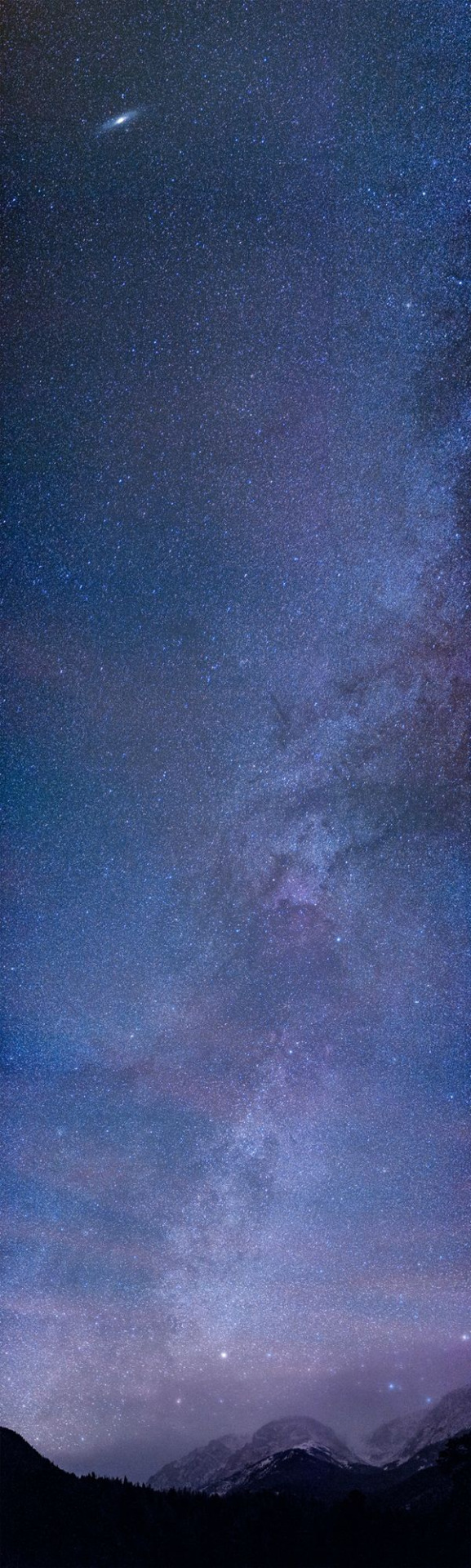 theunforgiventhings:  just–space:  Andromeda and Milky Way over Mount Chapin in