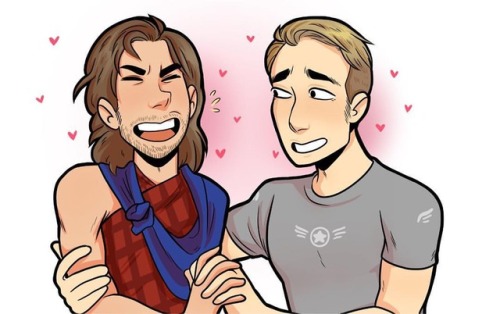 geothebio:god bless this #stucky commission that i got to do today #captainamerica #buckybarnes