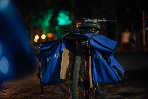 Cyclists of Jakarta - Pak Yanto. Wakes up very early in the morning everyday for the last 20 years t