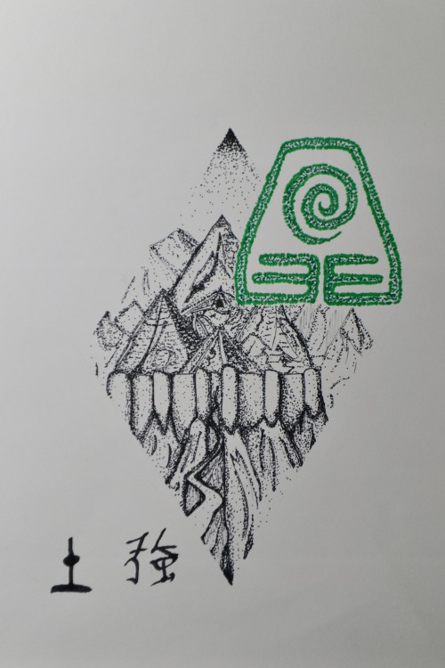 notsosubtlegaymer:  witdthevilmaycare:  Made these and thought I’d share them with you guys Deviantart   Hey! The earthbending design I want a tattoo based on!
