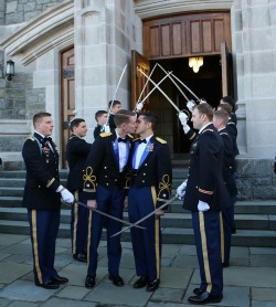 icameas-roman:  monobored:  cocksuckercaleb: In case you didn’t know, the first gay couple married in the chapel at West Point.  They are both apache helicopter pilots.  thank u cocksuckercaleb   Everything about this post is a blessing 