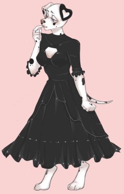 dottipink:  Gothic Dress  Art by https://www.furaffinity.net/user/jiiaix l https://jiiaixx.tumblr.com/ 