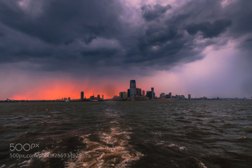 Thunderstorm at Sunset by wdny18