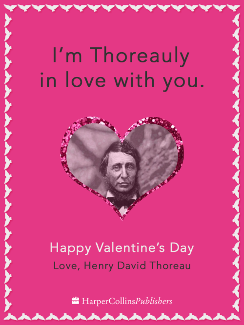 harpercollins:If famous writers sent Valentines …