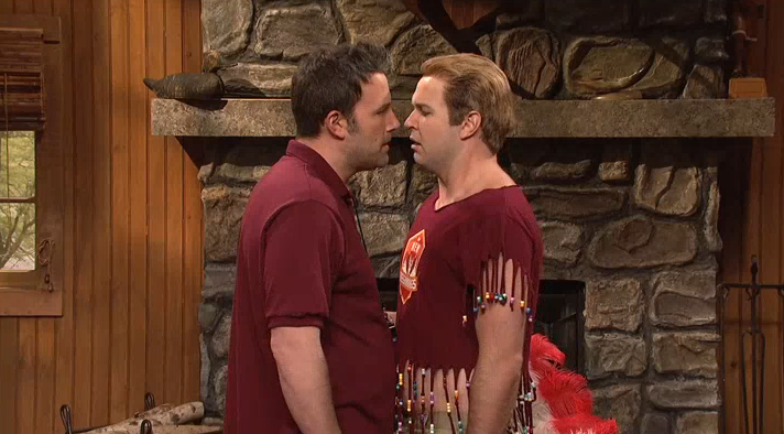 SNL released another sketch from Ben Affleck’s episode on Saturday and it’s just as hot and forbidden as this picture would lead you to believe. Check out “Gay Camp” here.