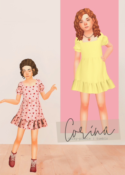  - ̗̀ Corina Dress ̖́- (TS4)  Download Dress: Patreon (now) | My Blog (March, 19th) For children.New