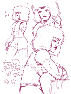 xuunies:  garnet sketches ft. ruby and sapphire