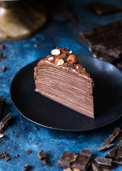 foodffs: CHOCOLATE HAZELNUT CRÊPE CAKE Really