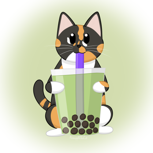  Catober Day 14: Boba CatMy cat likes to lick the boba cups when I get them, so I made her the boba 