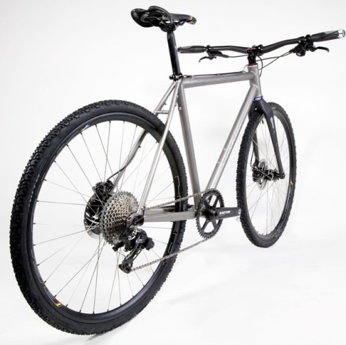 strongframes:Titanium flat-bar commuter gravel bike. #custombike