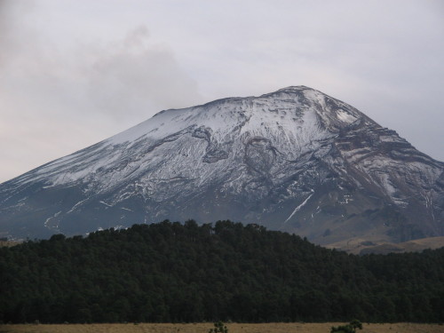 Pre-PopoPopocatépetl volcano seen here from the north is the second highest peak in Mexico. I