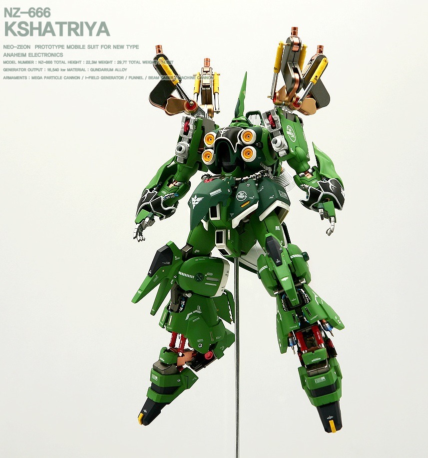 gunjap:  ACOUSTIC’s Custom HGUC 1/144 Kshatriya Full Hatch Open: Full REVIEW No.42