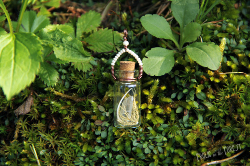 frolicingintheforest: Frolic in the Forest on Etsy!Bone, Crystal and Lichen specimen necklaces! (:I&