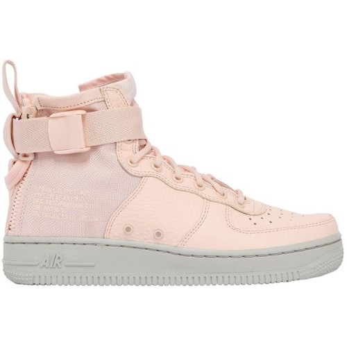 Nike Women Sf Air Force 1 Mid Top Sneakers ❤ liked on Polyvore (see more leather shoes)