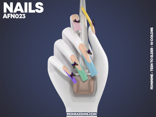 redheadsims-cc: AF NAILS N023 NEW MESHCompatible with HQ ModCategory: NailsCustom ThumbnailAll LOD&r
