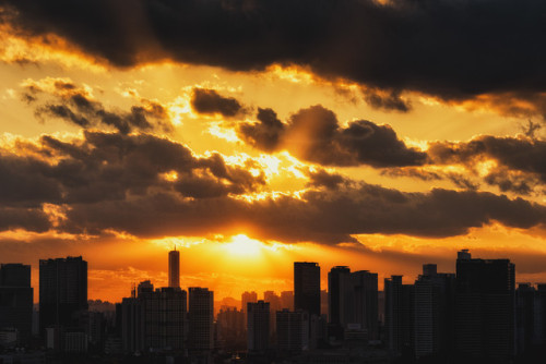 Seoul sunset, seen from Mt. Namsan.