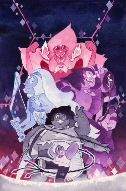 gracekraft:  Now that Steven Universe #16 has been announced, I can finally reveal the cover I did for it!  It’s been a a while since I last made one so it was fun to be able to do it again.I was inspired by that part in the Digimon Tamer’s opening