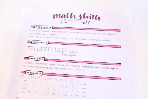 chic-studies:  A quick picture of my math notes from last week!